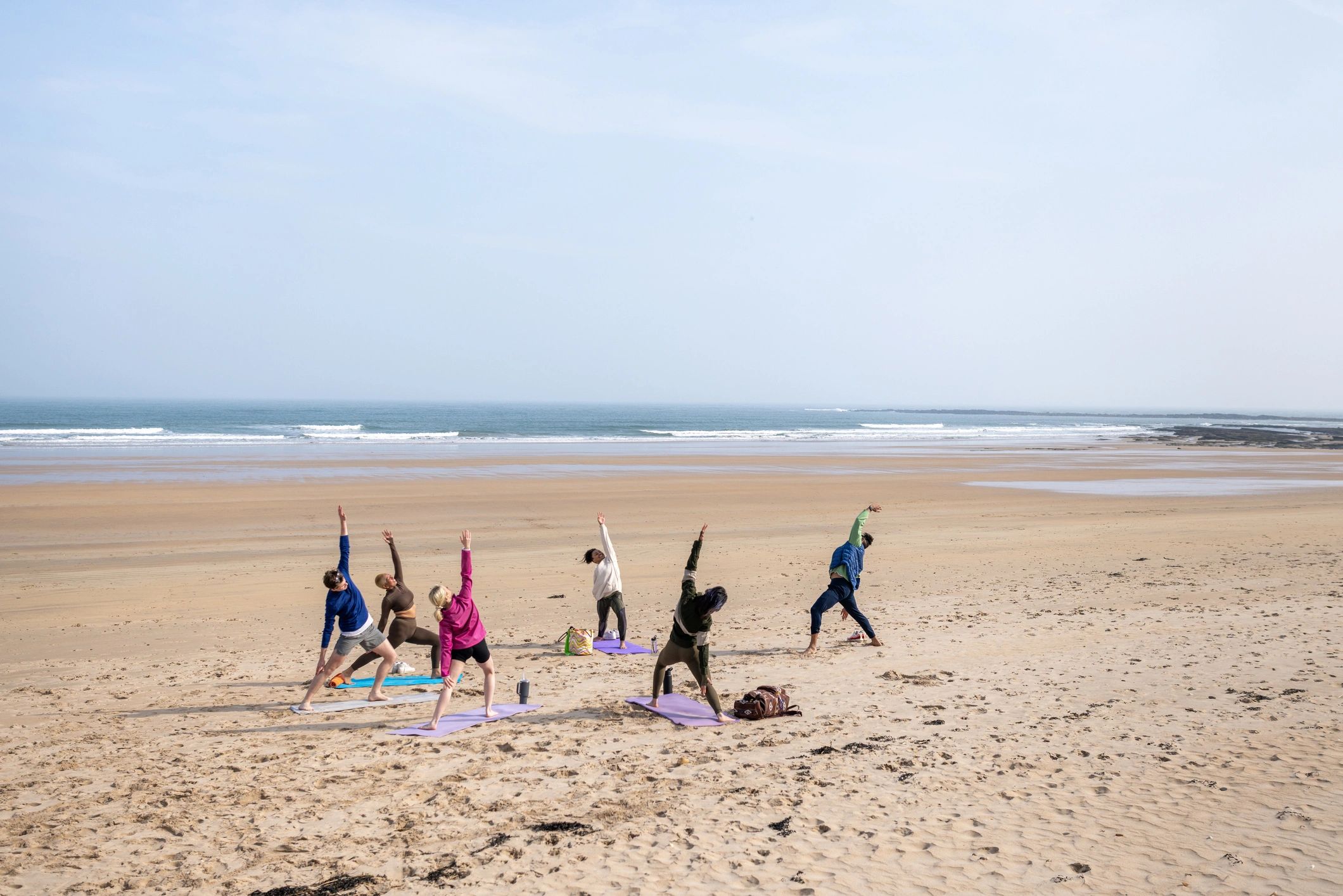 Group training outdoors with instructor guidance